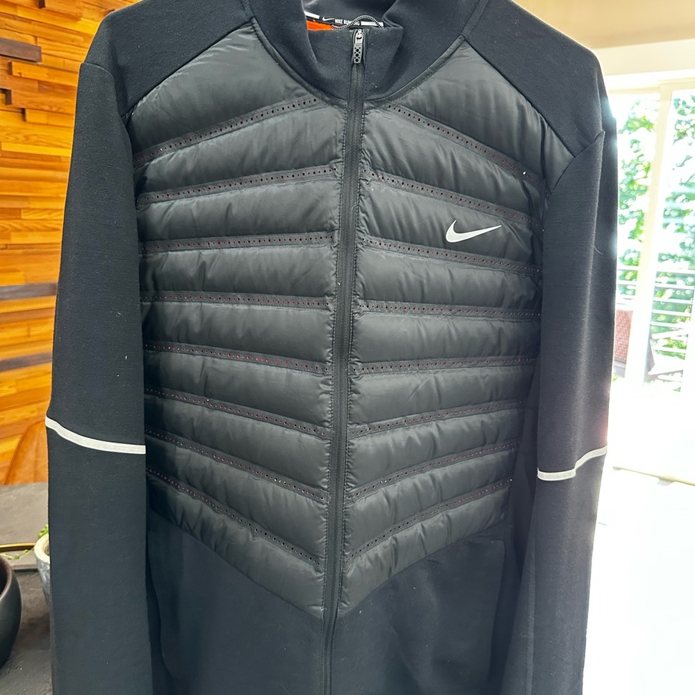 Nike Black Puffer Jacket with Reflective Accents